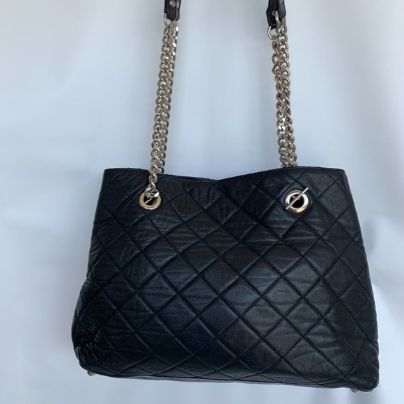 FIORE shoulder black genuine leather bag Italy - Picture 5 of 12